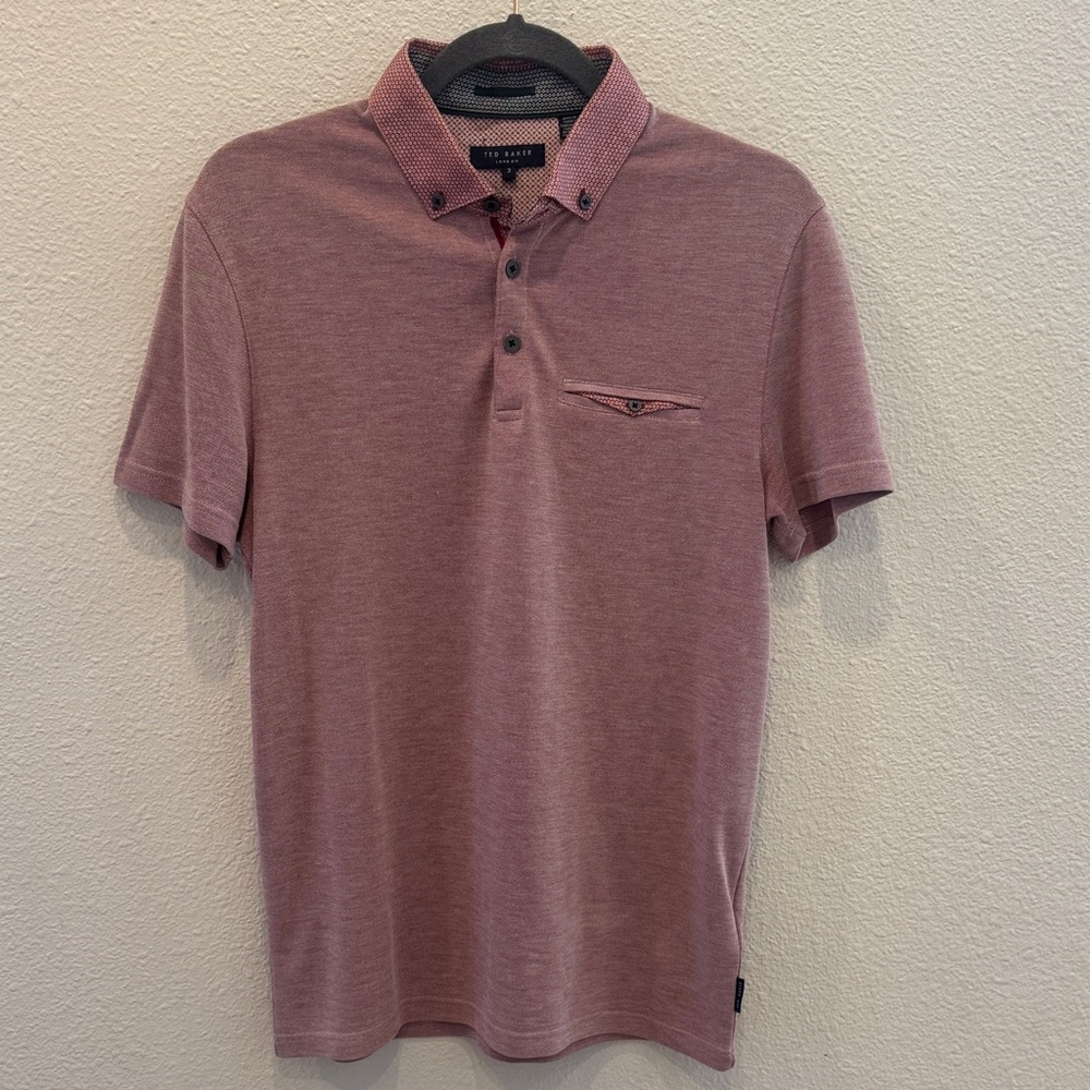 Ted Baker London Polo Shirt in Maroon